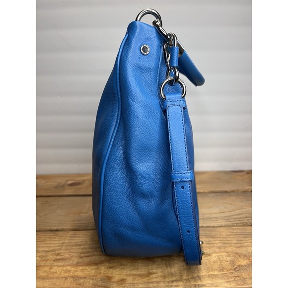 MARC JACOBS Too Hot To Handle Sky Blue Pebbled Leather  CROSSBODY Shoulder HOBO - Picture 15 of 16